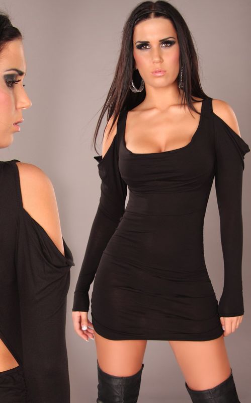 LONG SLEEVES NIGHT OUT CLUBWEAR BLACK